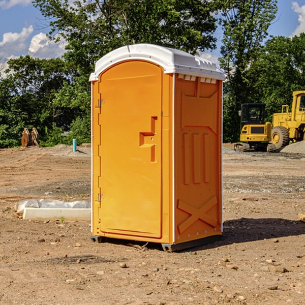 how often are the porta potties cleaned and serviced during a rental period in Freeport